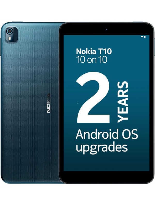 Nokia T10 Android 12 Tablets with 8 HD Display, 8MP Rear Camera, AI face Unlock, All-Day Battery, WiFi | 4 + 64GB, 8 inches - Blue